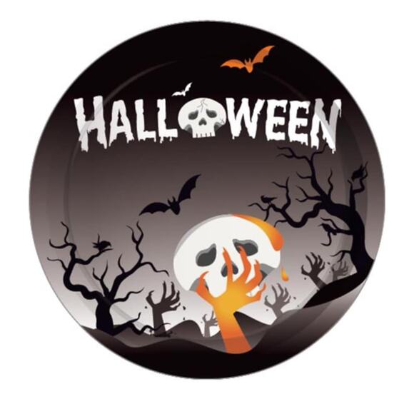 113PCS Halloween Party Supplies Disposable Paper Plates, Cups, Napkins, & Straws - Picture 5 of 6